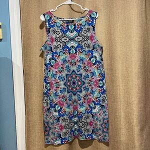 Nicole by Nicole Miller Vibrant Patterned Midi Dress